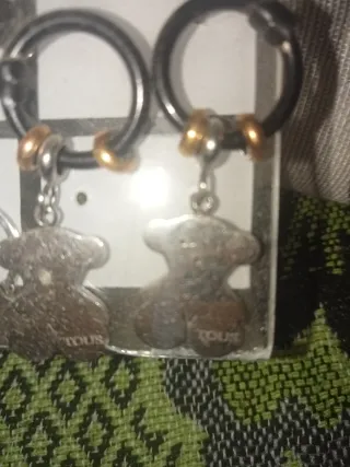 Pendientes Tous Oso Negro y Dorado