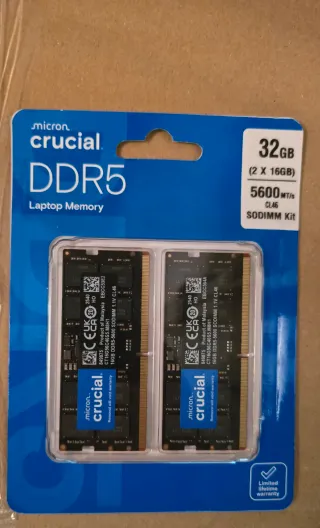 Kit Crucial DDR5 32GB (2x16GB) 5600MHz SODIMM