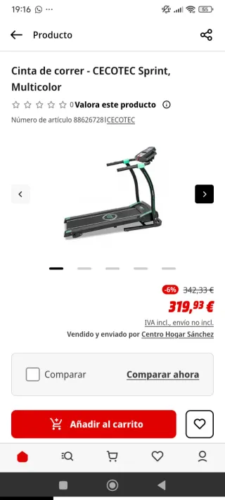 Cinta de correr CECOTEC Sprint Multicolor