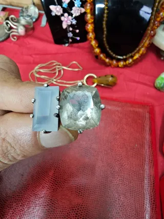 Anillo Vintage Balmain Piedras Naturales Plata