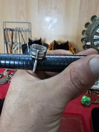 Anillo Vintage Balmain Piedras Naturales Plata