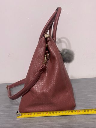 Borsa donna elegante color Borgogna glitter