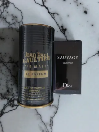 ✓Lote: 2 Perfumes Dior Sauvage y JPG Le Male