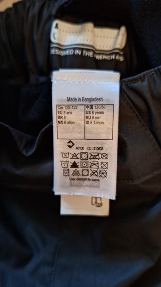 Salopette pantaloni neve Wedze bimbo 8 anni