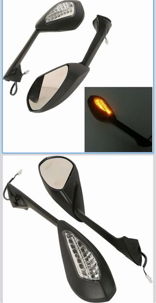Espejos Retrovisores Moto con Intermitente LED