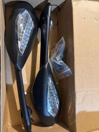 Espejos Retrovisores Moto con Intermitente LED