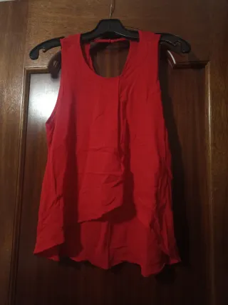 Camisa gasa roja tirantes