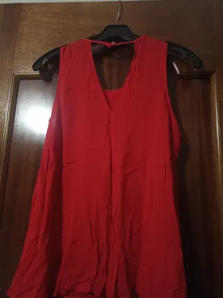 Camisa gasa roja tirantes