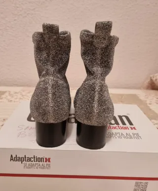 Botines tela gris plateado - Zara