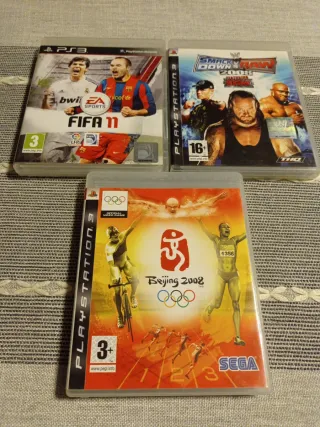 Lote 3 Giochi PS3: FIFA 11, WWE SmackDown, Beijing