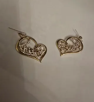 Orecchini Guess Cuore Strass Dorati