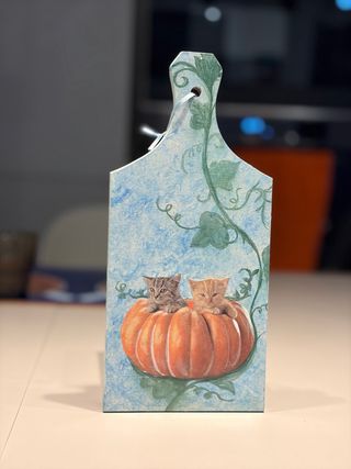 Tagliere piccolo decorativo decoupage gattini