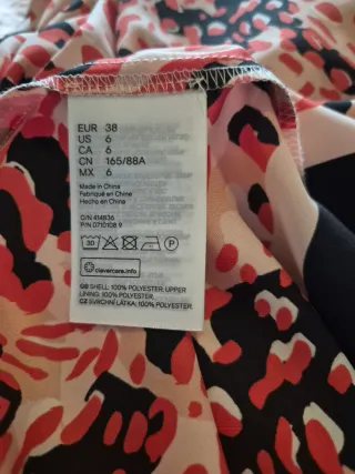 Vestido Longo H&M Estampado Tam. 38