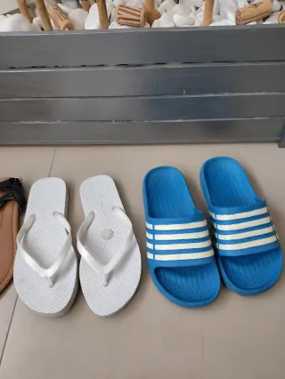 Lote 3 pares chanclas mujer talla 36