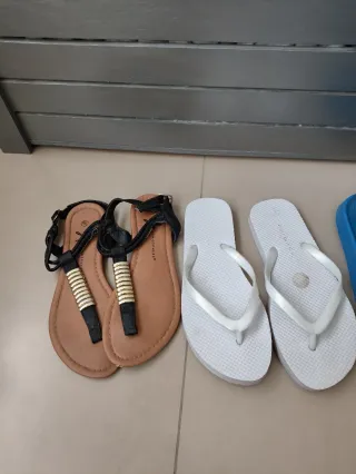 Lote 3 pares chanclas mujer talla 36