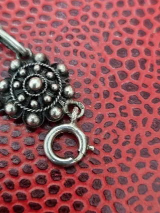 Pulsera vintage plata diseño floral