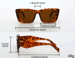 Occhiali da sole quadrati tartaruga