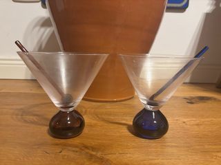 Coppia Calici Cocktail Vintage Stile Memphis