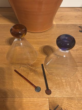 Coppia Calici Cocktail Vintage Stile Memphis