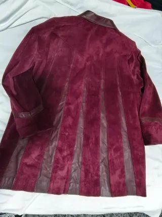 Chaqueta vintage ante y piel