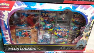 Pokemon Collezione Mega Lucario EX con Statuina