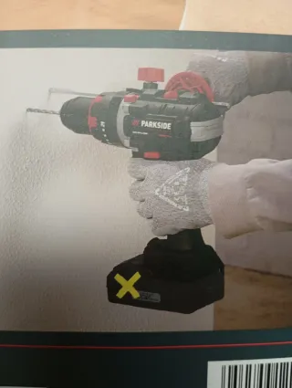 Percutor Taladro Parkside performance completo