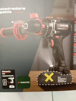 Percutor Taladro Parkside performance completo