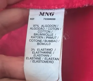 Falda roja pana Mango