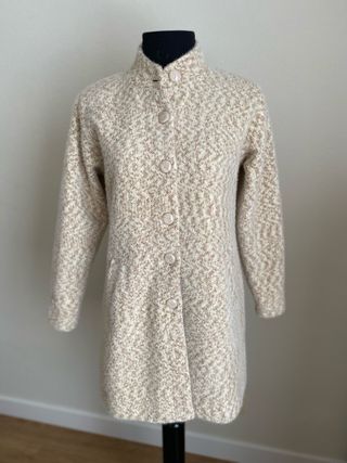 Abrigo beige y marrón Talla M