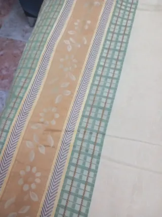 Cortinas Salón 2 Piezas Beige y Verde y amarillita