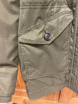 Parka Hollister verde T. S interno bianco