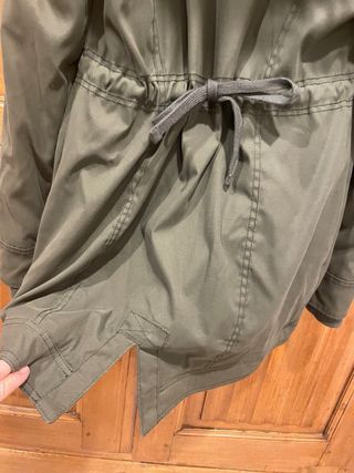 Parka Hollister verde T. S interno bianco