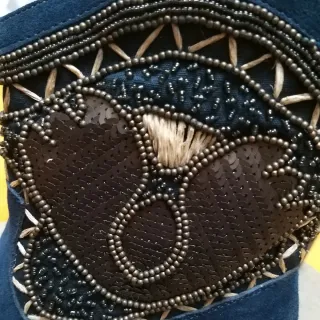 Botines Alma en Pena Azul y Dorado