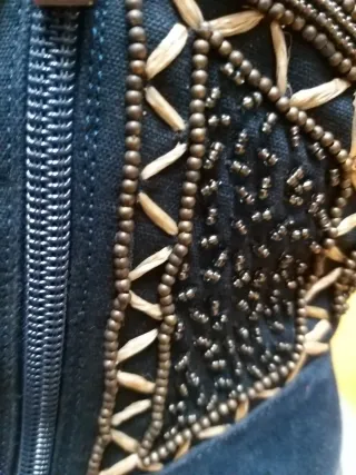 Botines Alma en Pena Azul y Dorado