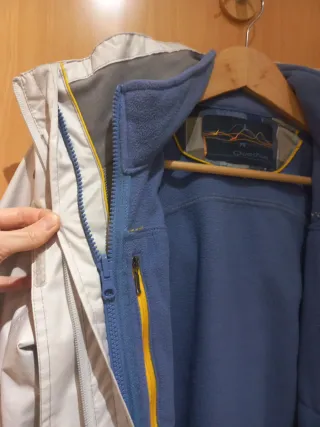 Cazadora Quechua Mujer Beige Montaña/Nieve