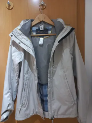 Cazadora Quechua Mujer Beige Montaña/Nieve