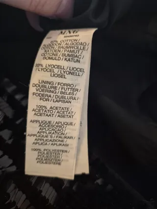 Vestido Preto Mango T. S com Lantejoulas