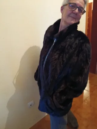 Chaquetón de piel auténtica