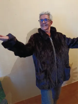 Chaquetón de piel auténtica