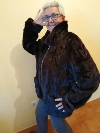 Chaquetón de piel auténtica