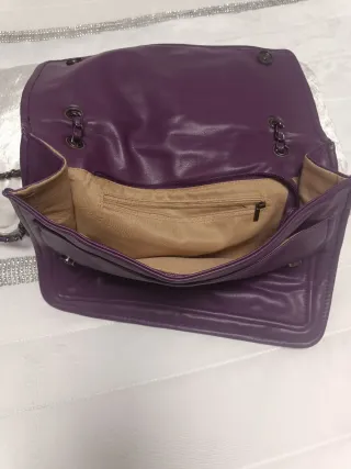 Bolso de rafia a rayas sin estrenar