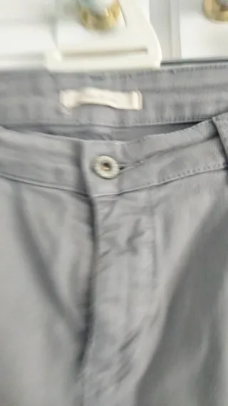 Pantalón vaquero gris de algodón