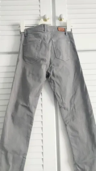 Pantalón vaquero gris de algodón