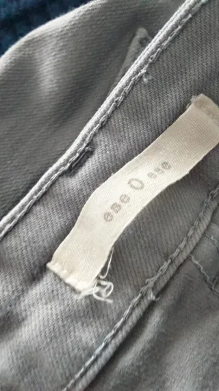 Pantalón vaquero gris de algodón