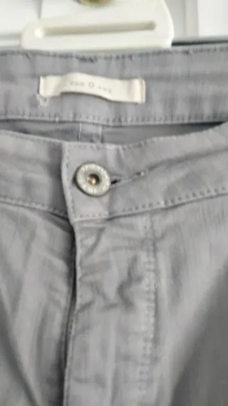 Pantalón vaquero gris de algodón