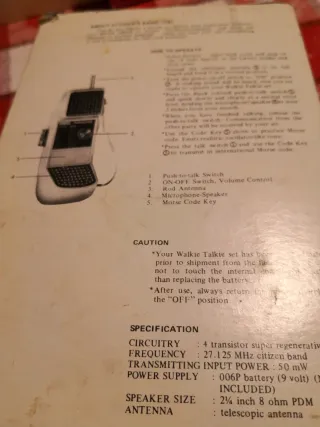 Walkie Talkie AL-ES Modello 22037