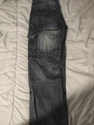 Pantalones cargo vaqueros hombre