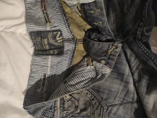 Pantalones cargo vaqueros hombre