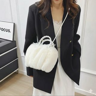 Borsa lussuosa stile coreano bianca Finta Pelle