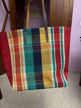 Bolso Purificación García Multicolor y Rojo